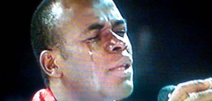 Father Mbaka crying