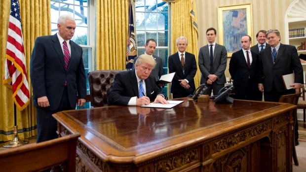 Trump signing executive orders
