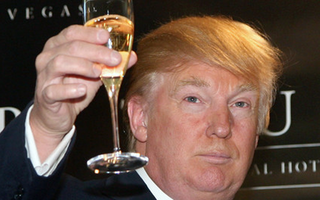 Trump drinking alcohol