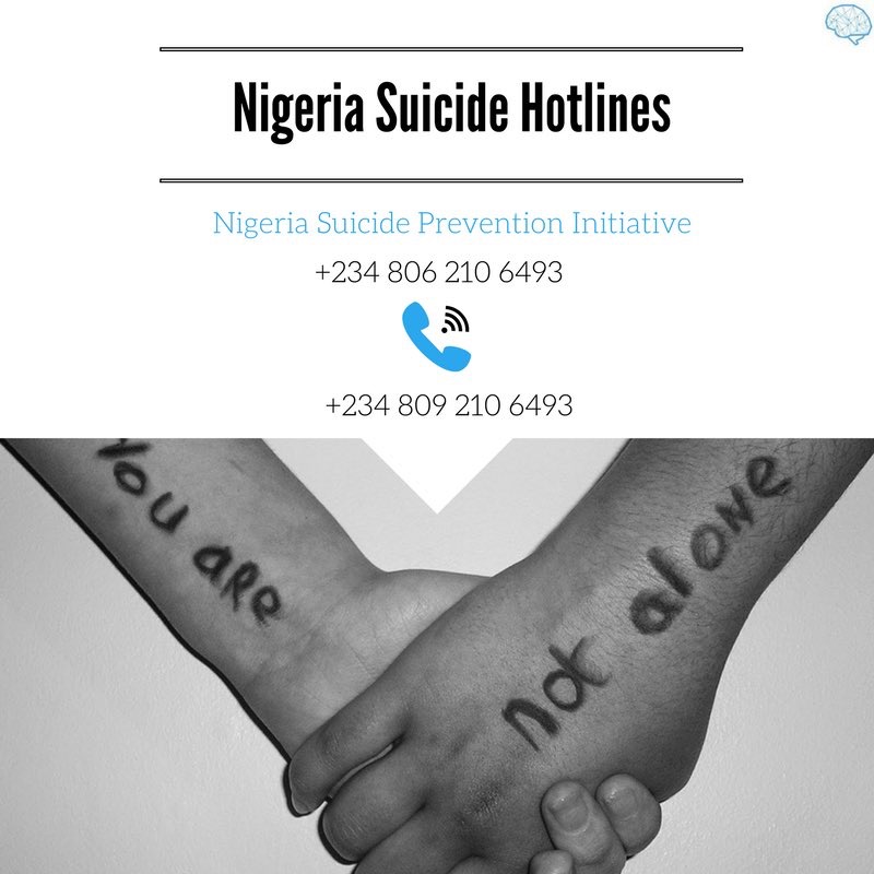 Suicide hotlines Nigeria