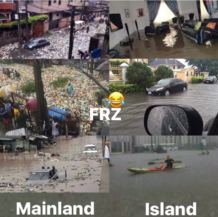 Island vs Mainland flood