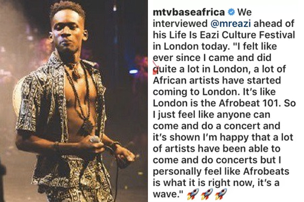 Mr Eazi london