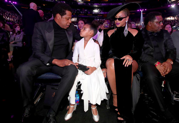 Jay Z, Blue Ivy and Beyonce, 2018 Grammys