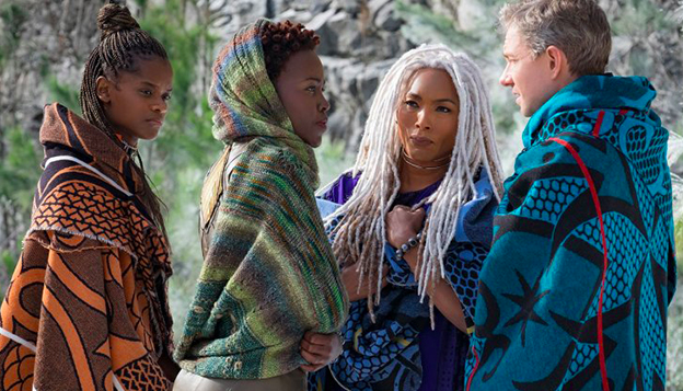 Shuri, Nakia, Queen Ramonda, and Agent Ross, Black Panther