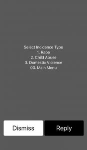 Shortcode to report rape and sexual violence