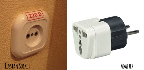 russian socket and adapter