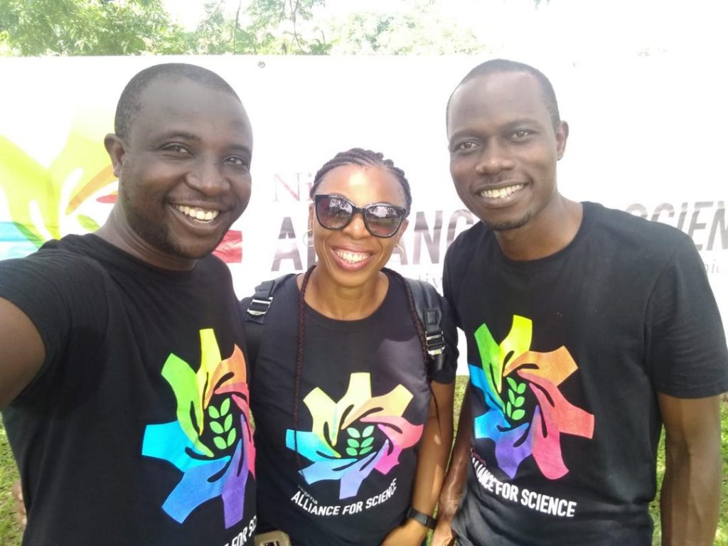 Michael, Nkechi and Okon, Fellows of the Cornell Alliance For Science