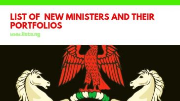 List Of New Ministers And Their Portfolios – Lists.ng