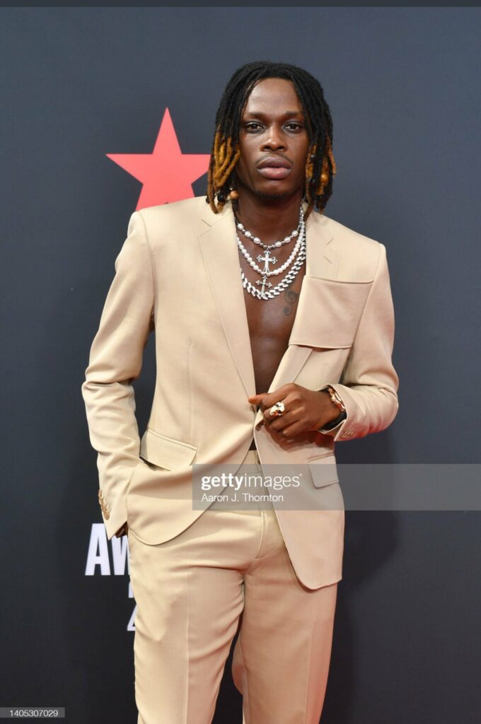 FIREBOY DML ON THE RED CARPET OF THE 2022 BET AWARDS