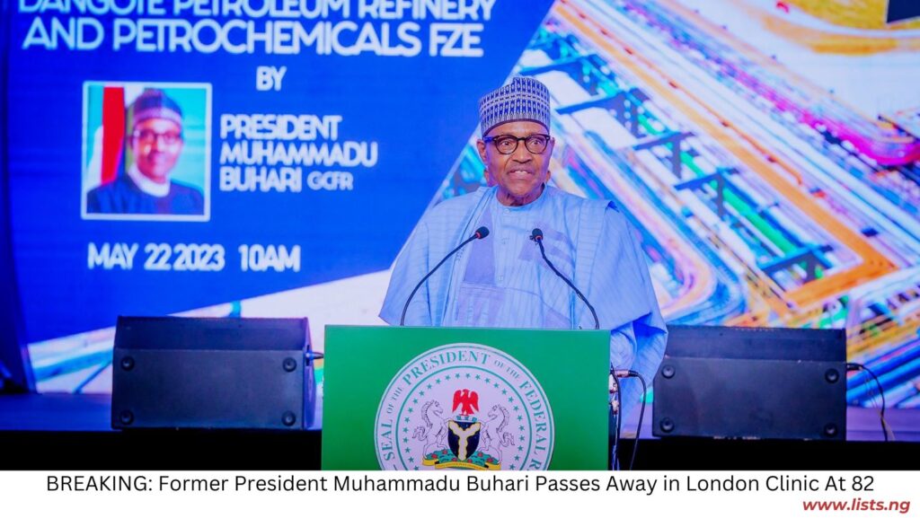 BREAKING: Former President Muhammadu Buhari Passes Away in London Clinic At 82
