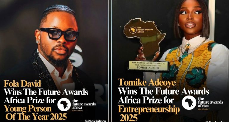 Meet the 2025 Future Awards Africa Winners: Fola David, Taiwo Abisoye Joel, Azeezah Hashim & More